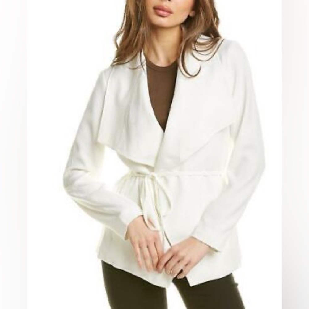 NWT Club Monaco white Cadee draped front jacket